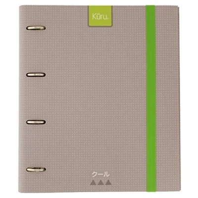 Image of grafoplás 88102171 carpeta Rings A4 Die Cut Kuru with On Transparent, 4 Dividers and 100 Sheets of 90 g, Grey, Extra Soft Touch