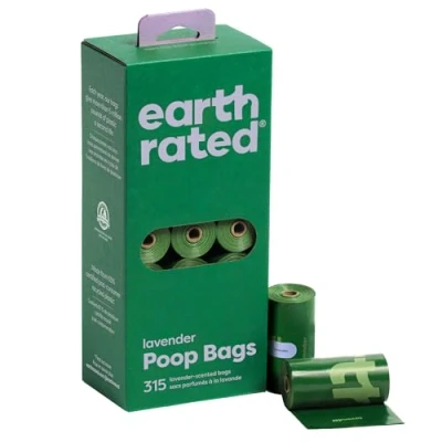 Image of Earth Rated Dog Poo Bags, Guaranteed Leak Proof and Extra Thick Waste Bag Single Refill Rolls For Dogs, Lavender Scented, 315 Count