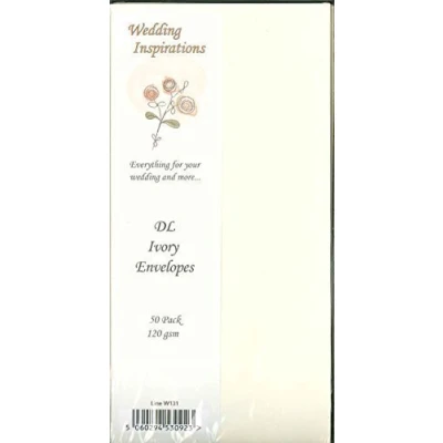Image of Card Craft 50 DL Ivory Wedding Envelopes