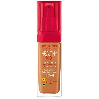 Image of Bourjois Healthy Mix Anti Fatigue Medium coverage Liquid Foundation 6 Dark Amber, 30ml
