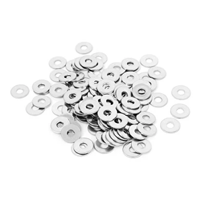 Image of sourcingmap M4x12mmx1mm Stainless Steel Round Flat Washer for Bolt Screw 100Pcs