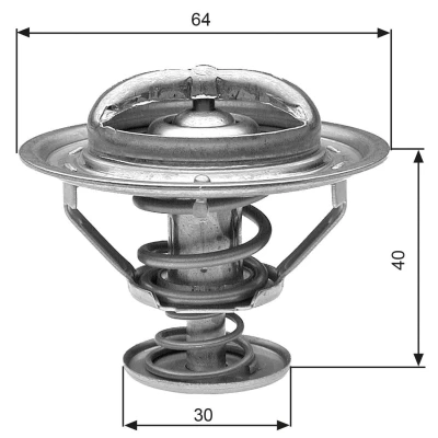 Image of 9091603117 Engine thermostat GATES TH31182G1 82C with gaskets/seals without housing TOYOTA: MR2 II Coupe, Celica VI Land Cruiser 80