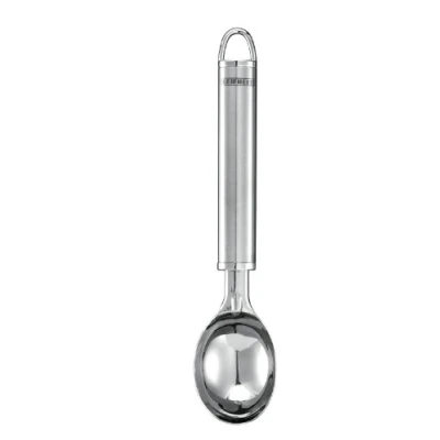 Image of Leifheit Sterling Ice cream Scoop and Cookie Scoop, Oval Handle to Allow the Spoon Sit Comfortably in Your Hand, With Practical Eyelet for Hanging