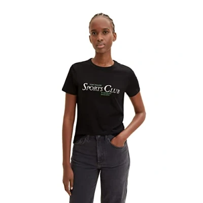 Image of TOM TAILOR Denim Ladie&#039;s 1035364 T Shirt, 14482 Deep Black, M