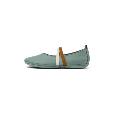 Image of Camper Women&#039;s Right Nina K201665 Ballerina, Medium Green 008 TWS, 8 UK