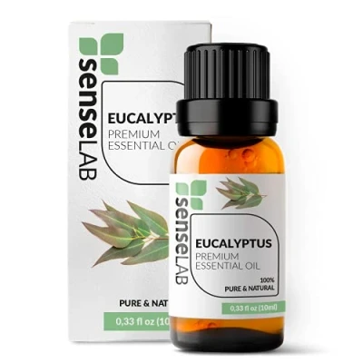 Image of SenseLAB Eucalyptus Essential Oil 100% Pure Extract Therapeutic Grade Oils for Diffuser and Humidifier Hair Care Aromatherapy (10 ml)