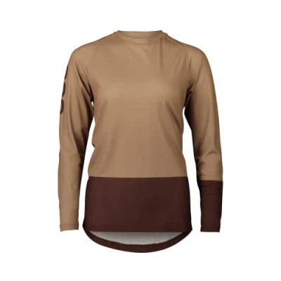 Image of POC Womens W&#039;s MTB Pure LS Jersey, Jasper Brown/Axinite Brown, M UK
