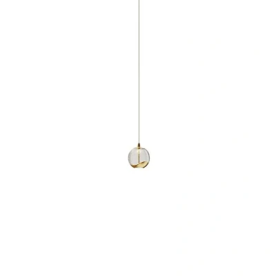 Image of Lucande LED hanging light Hayley, Ø 9 cm, gold coloured, glass