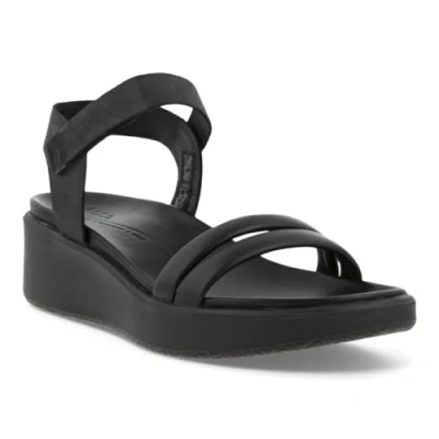 Image of ECCO Simpil FLAT Sandals, Women&#039;s, Size: 6, Black Leather