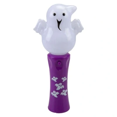 Image of VFM e Store Halloween Flashing Wands Accessory Party, Trick or Treat Spooky Parties, Creepy, Fright, Costume, Fancy Dess Accessories and Props 18.5cm Ghost