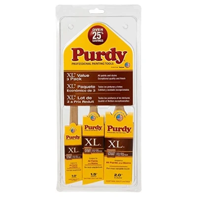 Image of Purdy 3PC Brush Kit, DuPont solid, round and tapered Tynex Orel filaments, Swkkf97, Pack of 3