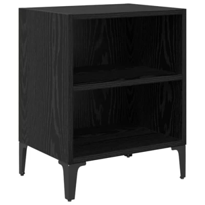 Image of vidaXL Bedside Cabinet Black Oak 40x30x50 cm Engineered Wood