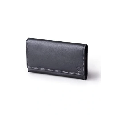Image of Lakeland Leather 100% Real Large Notes &amp; Card Purse in Black