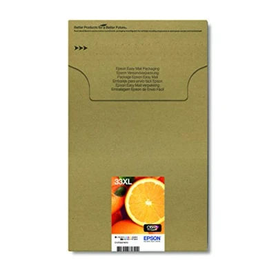 Image of Epson 33XL Oranges High Yield Genuine Multipack, Eco Friendly Packaging, 4 colours Ink Cartridges, Claria Premium