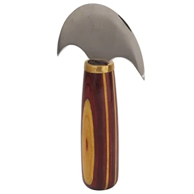 Image of Leather Round Head Knife, Half Moon Steel for Carfting Working Leathercraft(S)
