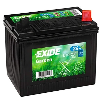 Image of EXIDE U1R 250 (4900) 895 12v 24ah Garden BATTERY for MINI TRACTOR, RIDE ON MOWER 2 Years Warranty