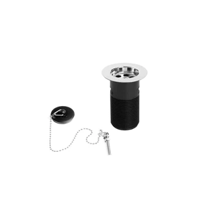 Image of Bristan W BASIN03 C Economy Basin Waste with ABS Slotted C, Chrome, Plug and Chain