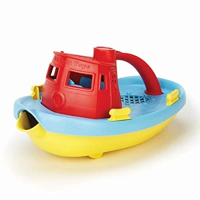Image of Green Toys My First Tug Boat, Red