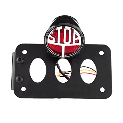 Image of Qiilu Universal Motorcycle Rear Side Mount License Plate Holder