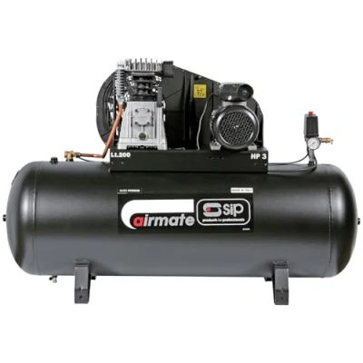 Image of SIP Airmate PX3/200 SRB Belt Drive Air Compressor, 230V 16A, 200L, 3hp / 2.2kW, 145psi 10 Bar 16CFM 97dB