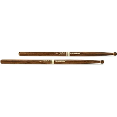 Image of ProMark Drum Sticks Tim Fairbanks Drumsticks FireGrain For Playing Harder, Longer No Excess Vibration Lacquer Finish, Large Round Tip, Hickory Wood 1 Pair