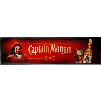 Image of Captain Morgan Wetstop Bar Runner Official Branded Rum Rubber Mat for Pubs and Home Bars