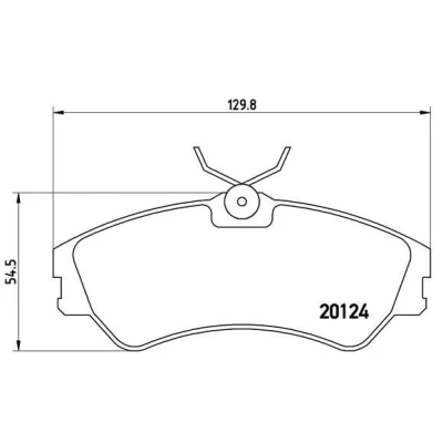 Image of 8657D1457 brake pad set BREMBO P 85 028 excl. wear warning contact with caliper screws without accessories VOLKSWAGEN: Transporter 4