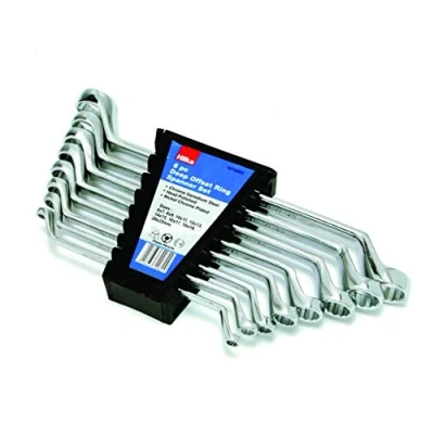 Image of Spanner set 8PC offset ring wrench combination metric 6 22MM 16700802 Hilka