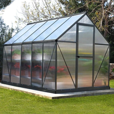 Image of 6&#039; x 10&#039; Palram Canopia Mythos Grey Greenhouse (1.85m 3.06m)