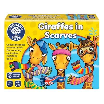 Image of Orchard Toys Giraffes in Scarves Game, Fun Counting and Colour Educational Games, Games for Kids Age 4 7 years.