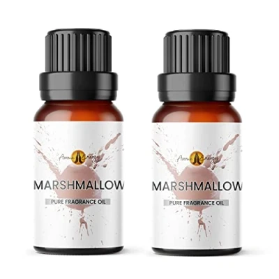 Image of Aroma Energy Marshmallow Fragrance Oil 20ml (2 x 10ml) Highly Scented for Making Candle, Soap, Wax Melt, Diffuser etc