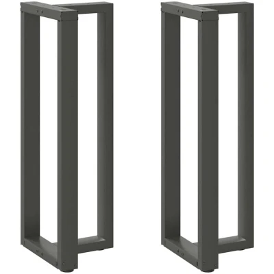Image of vidaXL Bar Table Legs T Shape Set of 2 Anthracite 50 x 35 (111 112) cm Steel