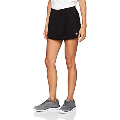 Image of Wilson Women&#039;s W Team 12.5 Tennis Skirt, Black, Medium