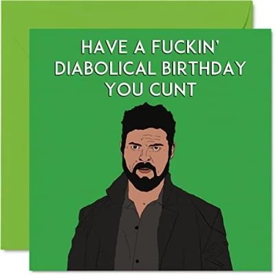 Image of Rude Birthday Cards for Men Women Butchers Cuts Funny Happy Card Colleague Friend Brother Sister Auntie Uncle Cousin, 145mm x Offensive Banter Bday Greeting Him Her