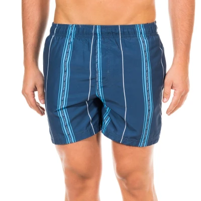 Image of Calvin Klein Mens swimsuit with drawstring and mesh lining 58209W3 Blue Size Small