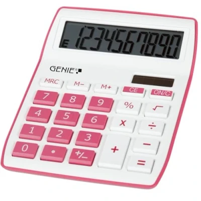 Image of Genie 12264 Desktop Calculator Pink