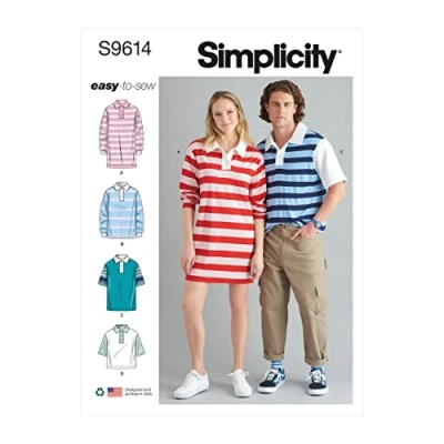 Image of Simplicity SS9614A Unisex TOP/Vest A (XXS XS S M L XL XXL)