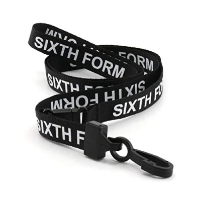 Image of CKB LTD 20x Black Sixth Form 6th School LANYARDS Breakaway Safety Lanyard Neck Strap Swivel Plastic Clip for ID Card Holder Pre Printed Pull Quick Release Design