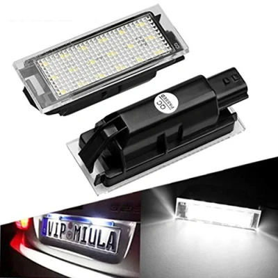 Image of Kurl T License Plate Light Car Number Lamp 2PCS 18 SMD For Re nault Clio 3 4 Megane 2 Laguna Espace Twingo Master
