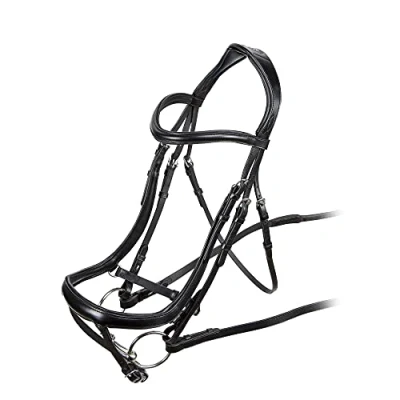 Image of Shires Velociti Ergonomic Curved Flash Bridle Black Cob