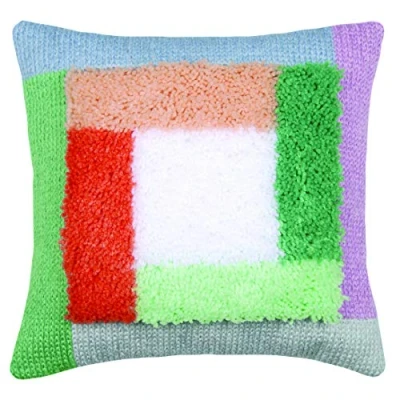 Image of Vervaco Cushion: Col Blocks, Multi, ca. 40 x cm / 16&quot;