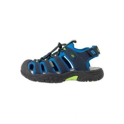 Image of LICO Nimbo Walking sandals for kids, Size: 10/10.5K, Blau/lemon Imitation leather/ textile
