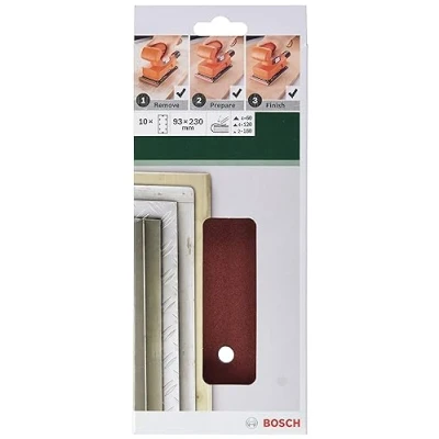 Image of Bosch 2609256B07 Sanding Sheet Set for Orbital Sanders (10 Piece)
