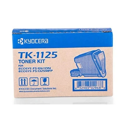 Image of Kyocera TK 1125 Toner Black, 2,100 Pages, Original Premium Printer Cartridge 1T02M70NLV compatible with ECOSYS FS 1061DN, 1325MFP