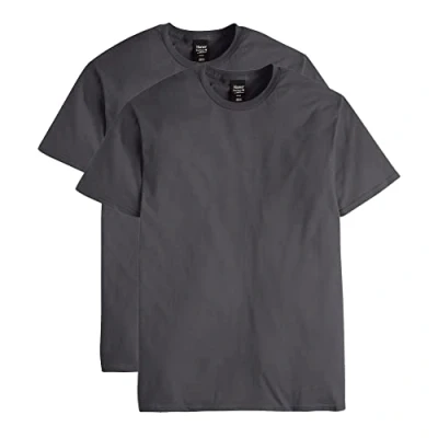 Image of Hanes Men&#039;s Nano Premium Cotton T Shirt (Pack of 2), Smoke Grey, X Large