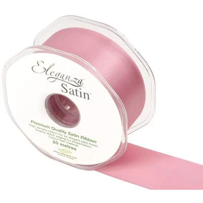 Image of Oaktree Premium Quality Ribbon, Satin, Classic Pink, 11 x 4 cm