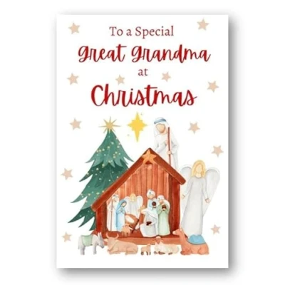 Image of Second Ave Great Grandma Christmas Nativity Xmas Holiday Festive Greetings Card