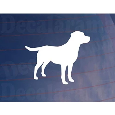 Image of 2x Car Sticker LABRADOR DOG SILHOUETTE Novelty Van Window Bumper Home House Decal