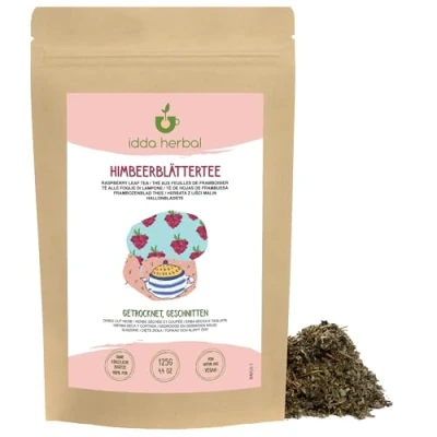 Image of Raspberry Leaf Loose Tea (125g, 4.4oz), Gently Dried Leaves, 100% Natural and Pure for Preparation of Herbal Tea, Infusion