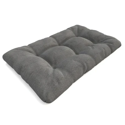 Image of POKAR Euro Pallet Quilted Pillow 1x Seat Cushion 120 x 80cm, Garden Pillows, Sofa Bench Furniture, Patio, Without Pallets, Grey
